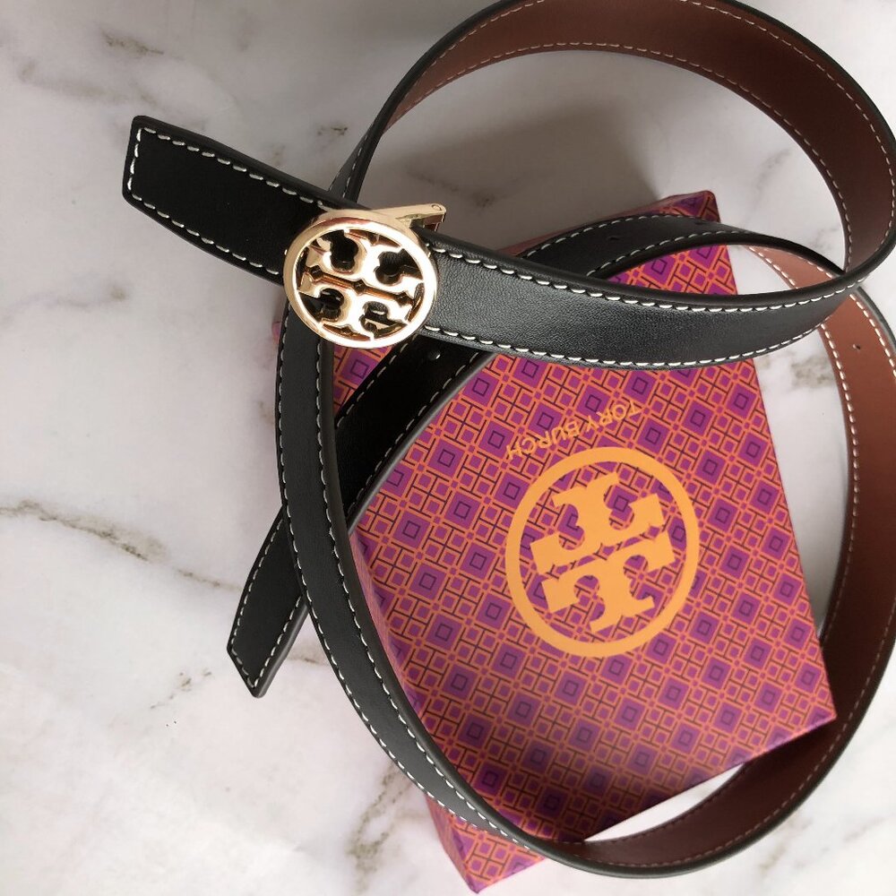 Tory Burch Cinturón reversible suave Miller para mujer